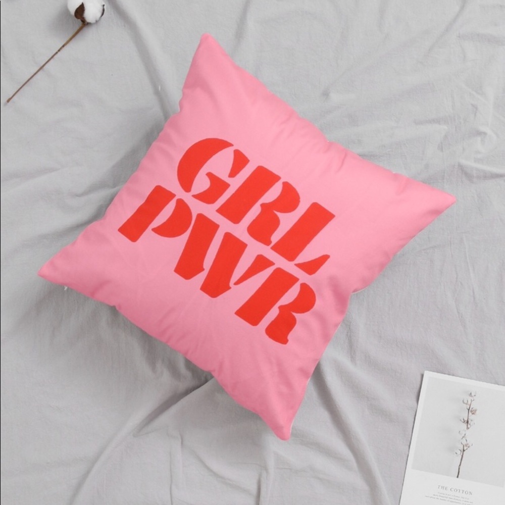 Girl Power Throw Accent Pillow Cover